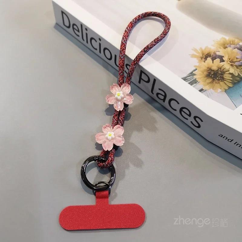 Mobile Lanyard Braided Wrist Cord Personalized Student Adjustable Length Portable Chain for Men and Women  Phone Strap  Charm