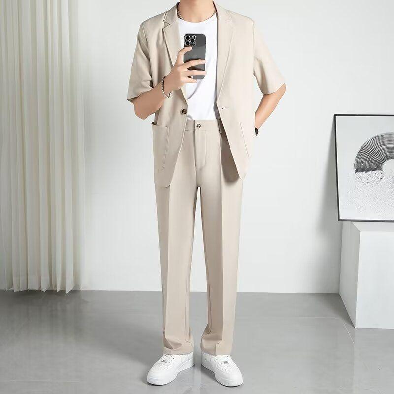 Men's Summer UV Protection Ice Silk Ultra Lightweight Thin Casual Blazer Men Suit Jacket