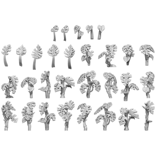 Green Staff World Non-Scale 3D Print Set Monstera 3D Printer Kit GSWD-11611