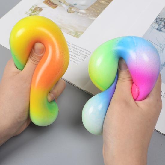 Stress Relief Flour Ball Toy Rainbow Color Changing Stress Ball Fidget Toy Home Office Desk Toy Decompression Gadget