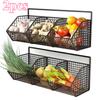 1PC with 2 Patches, Multi-function Kitchen Storage Rack, Punch-free Hanging Storage Rack, Wall Drain Basket Storage Rack