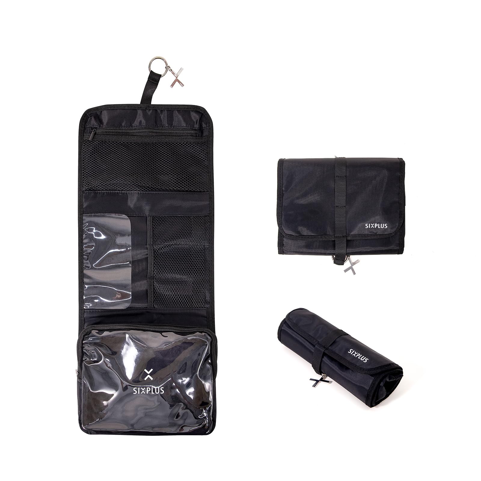 

SIXPLUS Дорожный подвесной несессер для макияжа и туалетных принадлежностей, Черный, Несессер, Портативный, Водонепроницаемый, Несессер, Сумка, чёрный