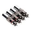 RCA Male Plug Chrome Plated Welding DIY RCA Sound Connector for 11.5mm Diameter Signal Coaxial Cable