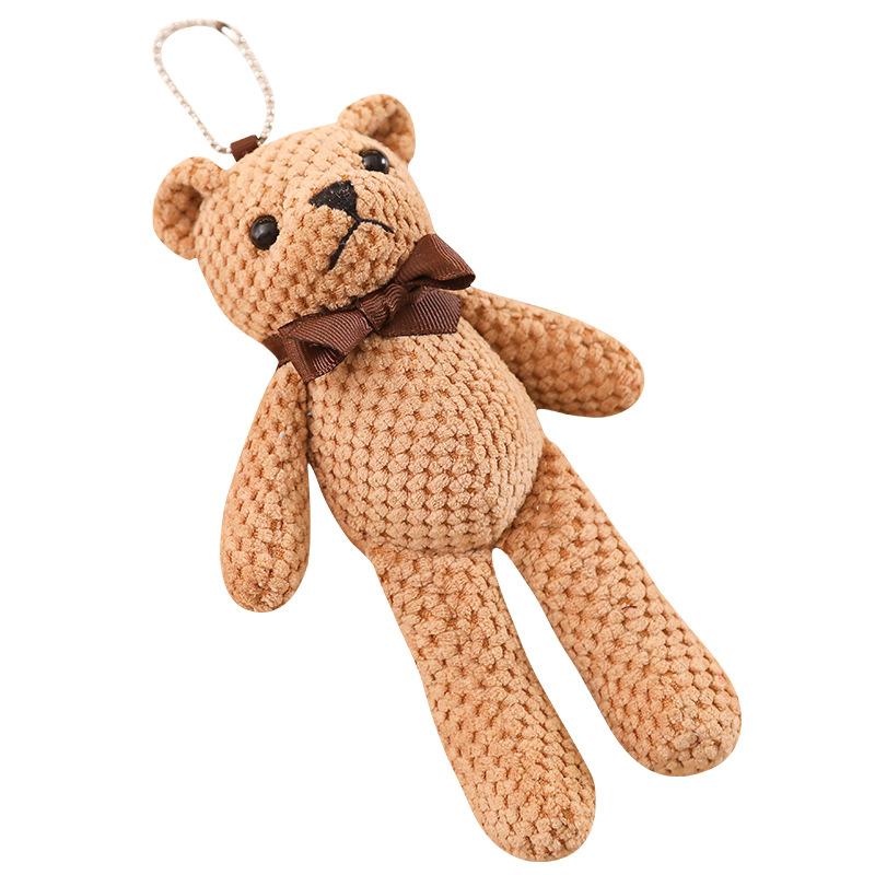 Bear Keychain Bag Pendant Plush Toy Teddy Bear Car Key Chain Bag Pendant Birthday Gift Female