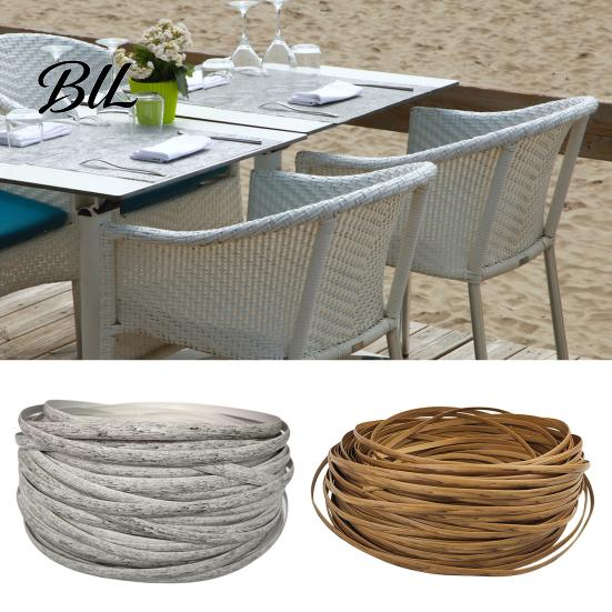 Zestaw do naprawy rattanu DIY 120 stóp Syntetyczny Wytłaczany Rattan Materiały do naprawy Wodoodporny Trwały Zestaw Krzesło Koszyk Meble Plastikowy Płaski