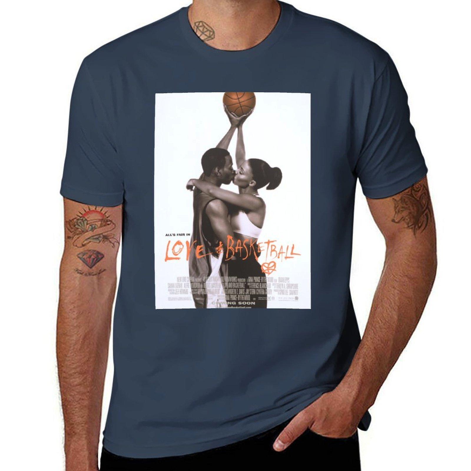 LOVE BASKETBALL MOVIE POSTER TShirt Novelty Print Casual Tee Shirt S