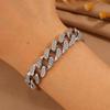 Fashion European and American full diamond titanium steel  women's light luxury high-end sense, hot-selling original design hip-hop style 
