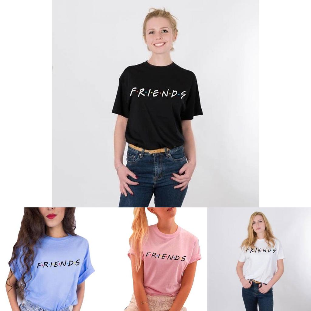 Friends Mode Séries Femme Tshirt Manche Courte Ete Haut Casual Tee Ras Cou Du
