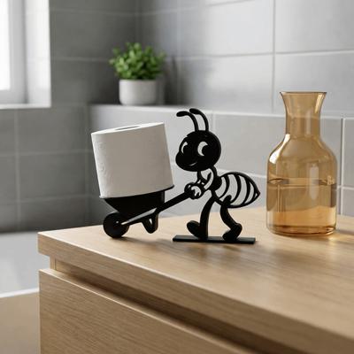 Free Standing Ant Tissue Holder Ornament Funny Animal Roll Paper Towel Holder Cute Tissue Stand Vertical Napkins Rack Home Decor