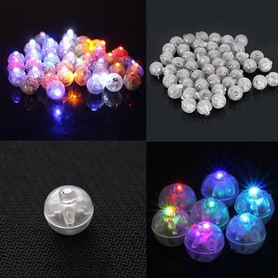 10 Stück runde LED-Blitz-Kugellampen, Ballonlichter für Papierlaternen, Party-Dekoration L