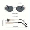 2PCS  Vintage Punk Style Sunglasses  Retro Round Metal Frame Women Sun Glasses Fashion Eyewear