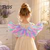 Cosplay Wings for Theatre Performances Angel Feather Kids, Colorful Wing Costume Accessory Fallen with Elastic Straps Strap Halloween Party, Cosplay,