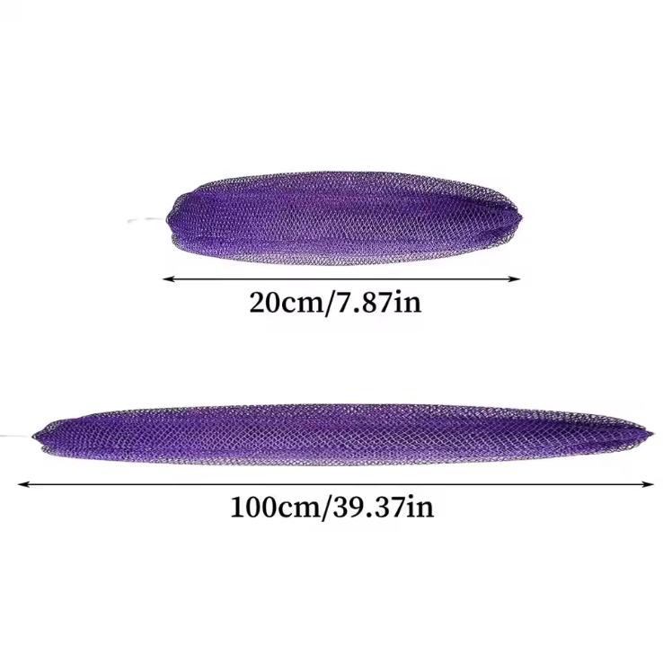 

Ultra-Long Bath Net Bath Sponge Body Rag with Drawstring Back Scrubber for Post-Workout Cleansing Dry Sensitive Skin Relaxation фиолетовый