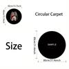 Lion Elephant Round Carpet Home Sofa Coffee Table Area Rugs Non Slip Floor Mat for Living Room Kitchen Bedroom Decor Washable