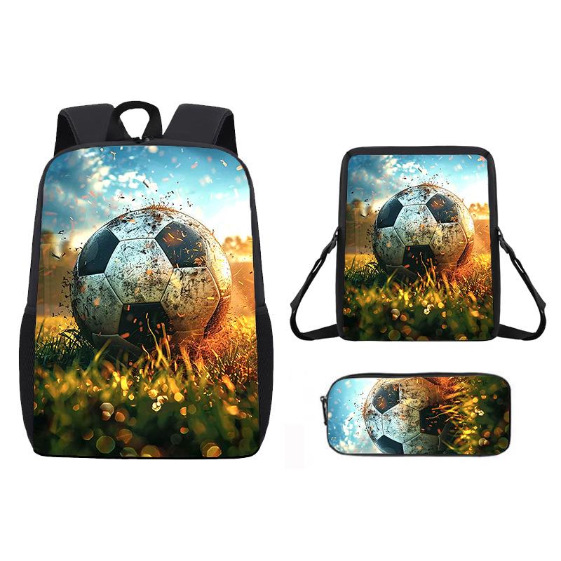 Football Football Printed Children'S Student School Bag 17 Inch Elementary School Light Backpack