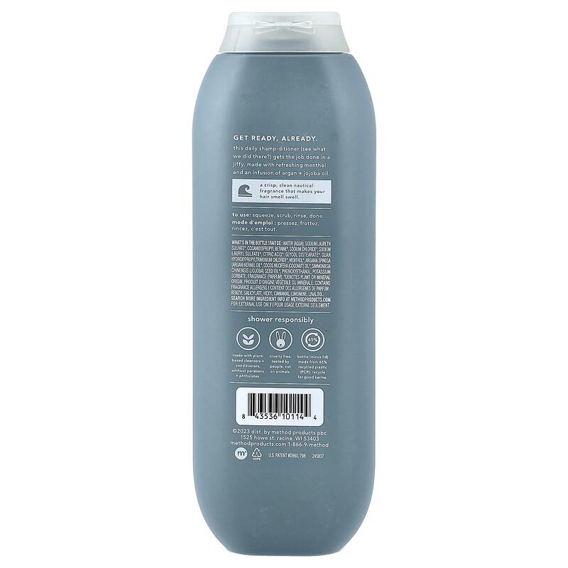 Men, 2-in-1 Shampoo + Conditioner, Sea + Surf, 14 Fl Oz (414 Ml)