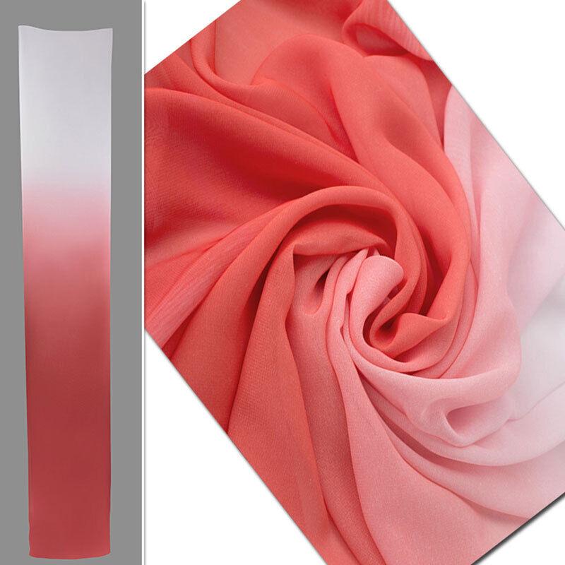100x150cm Gradient Color Shade Fabric Summer DIY Dance Costume Dress 100D Chiffon 2 Tone Material Clothing Accessories