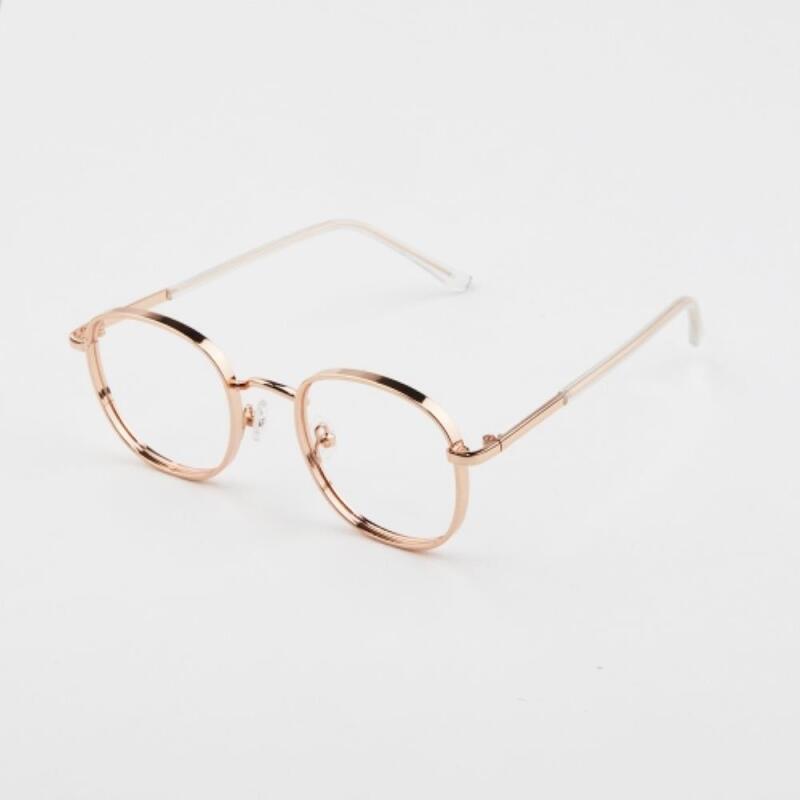 Women s and Men s See-Through Glasses Frames G1194_Rose Gold