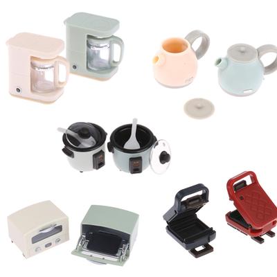 1 Stück Puppenhaus Mini-Ofen Reiskocher Kaffeemaschine Telefon Wasserkocher Küchengeräte Heimdekorationen