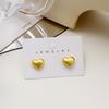 Cute Love Stud Earrings Three-Dimensional Peach Heart Stud Earrings Simple Jewelry Stud Earrings
