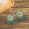 Pinkdudu Ethnic Style Rice Bead Tassel Bohemian Women Earrings Travel Accessories for Women PD2038