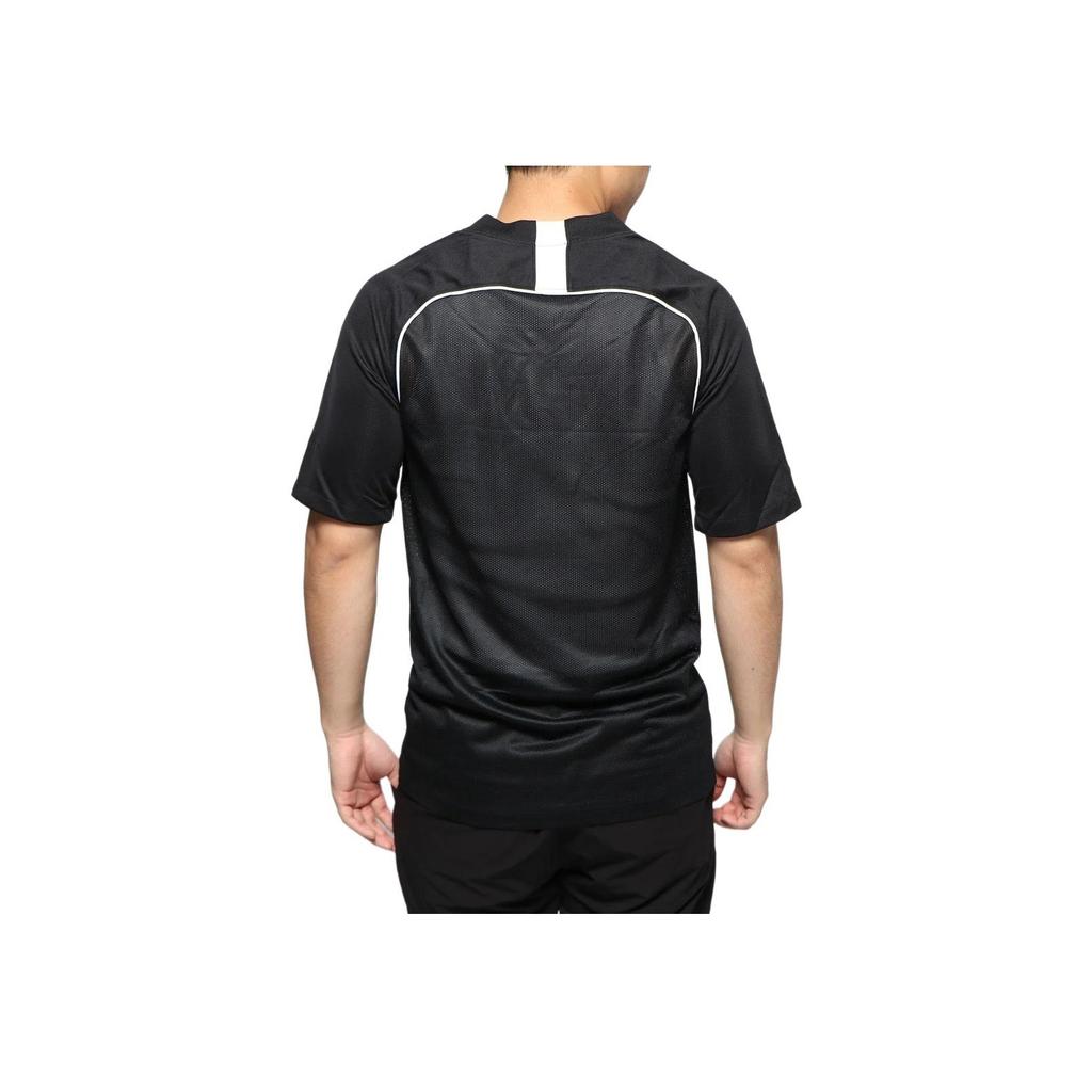 Nike Logo Print Round Neck Quick-Dry Football Short Sleeve T-Shirt Men Tops Black At6018-010