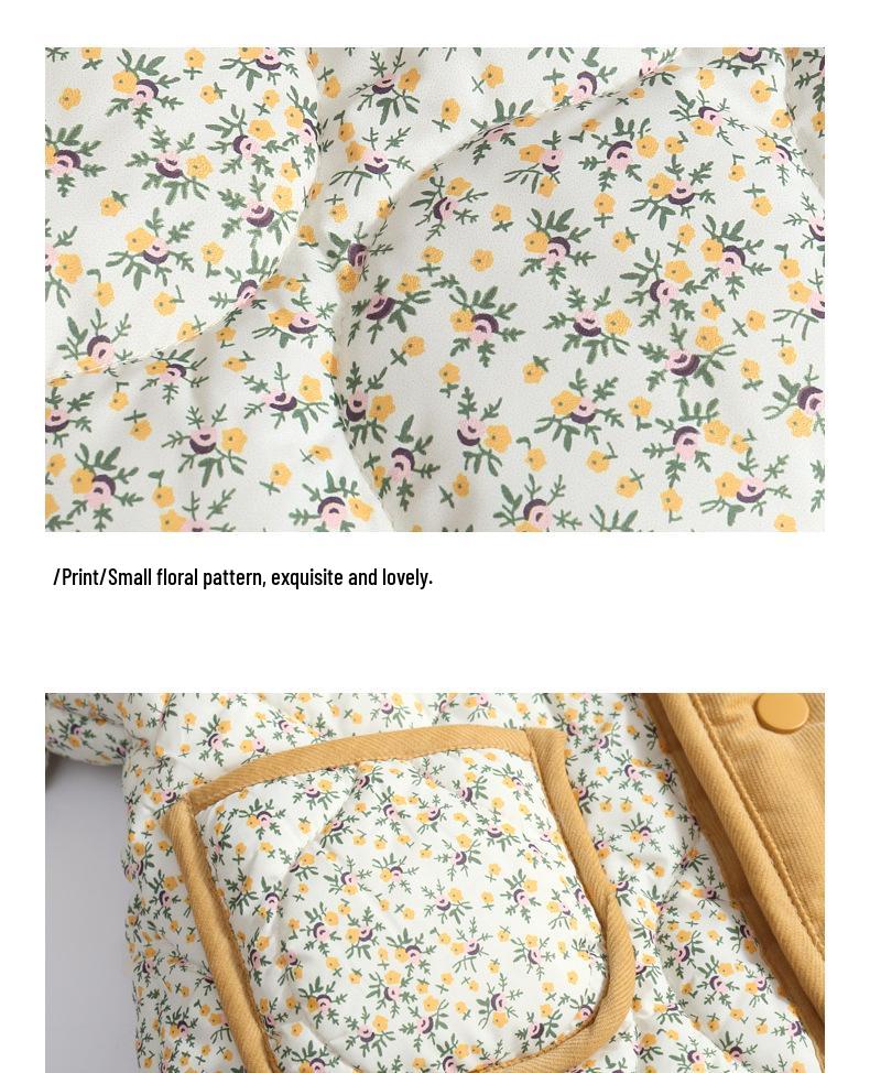 2025 Autumn & Winter Girls' Quilted Cotton Jacket: Fleece-Lined Baby & Children’s Outerwear