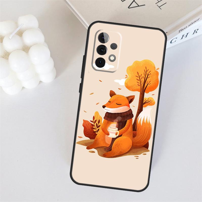 Autumn Leaves Fall Fox For Samsung Galaxy A55 A35 A15 A36 A56 A26 A16 A22 A32 A52 A54 A34 A53 A33 A13 A06 A05 Case Samsung A56