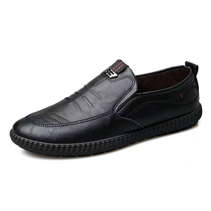 Men's Soft Sole Leather Casual Shoes: Trendy, Versatile, & Perfect for Business or Driving
