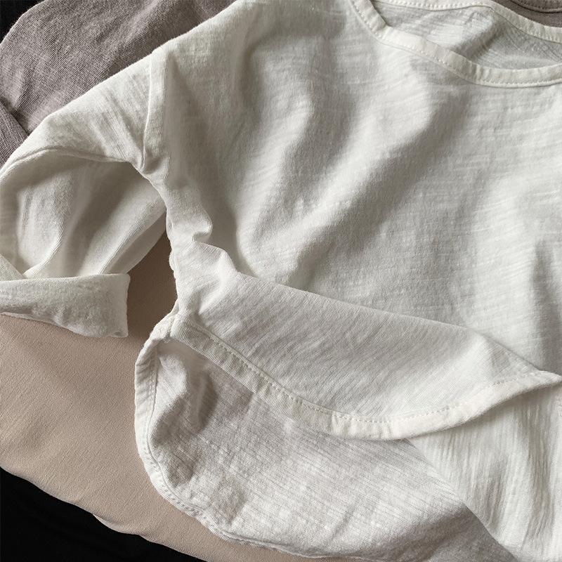 Langärmiges T-Shirt Vielseitiges koreanisches Basic-Shirt Mädchen- und Jungenbekleidung Baby-Oberteil