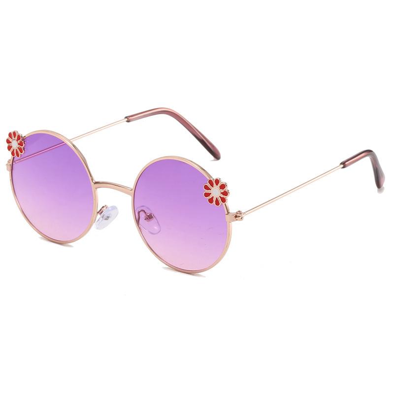 2023 New Metal Cute Little Daisy Children's Anti-UV Glasses Sunglasses