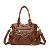 Women Casual Multiple Pockets Tote Bag Lady Large Capacity Shoulder Crossbody Bag for Womens Vintage Soft Leather Travel Bag Sac