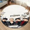 Bigbang Music Custom Name Round Area Rug Carpet Rug For Living Room Bedroom Sofa Playroom Decor Nonslip Floor Mat