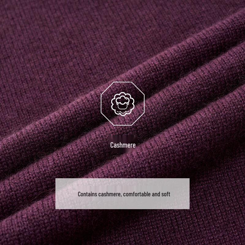 JOEONE Men's Slim-Fit Wool Blend Crew Neck Sweater