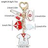 Cartoon Infusion Pump Thermometer Surgical Mask Enamel Keychain Medical Tools Pandents For Women Men Nurse Doctor Handmade Gift