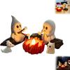 Ghost Campfire Gathering Flickering Nightlight 3D Printed Cute Ghost Ornaments Statues Bonfire Party Halloween Desk Decoration