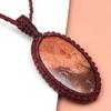 Pendant Necklace Macrame Picture Jasper The Yoga Crystal ? Gemstone Jewelry