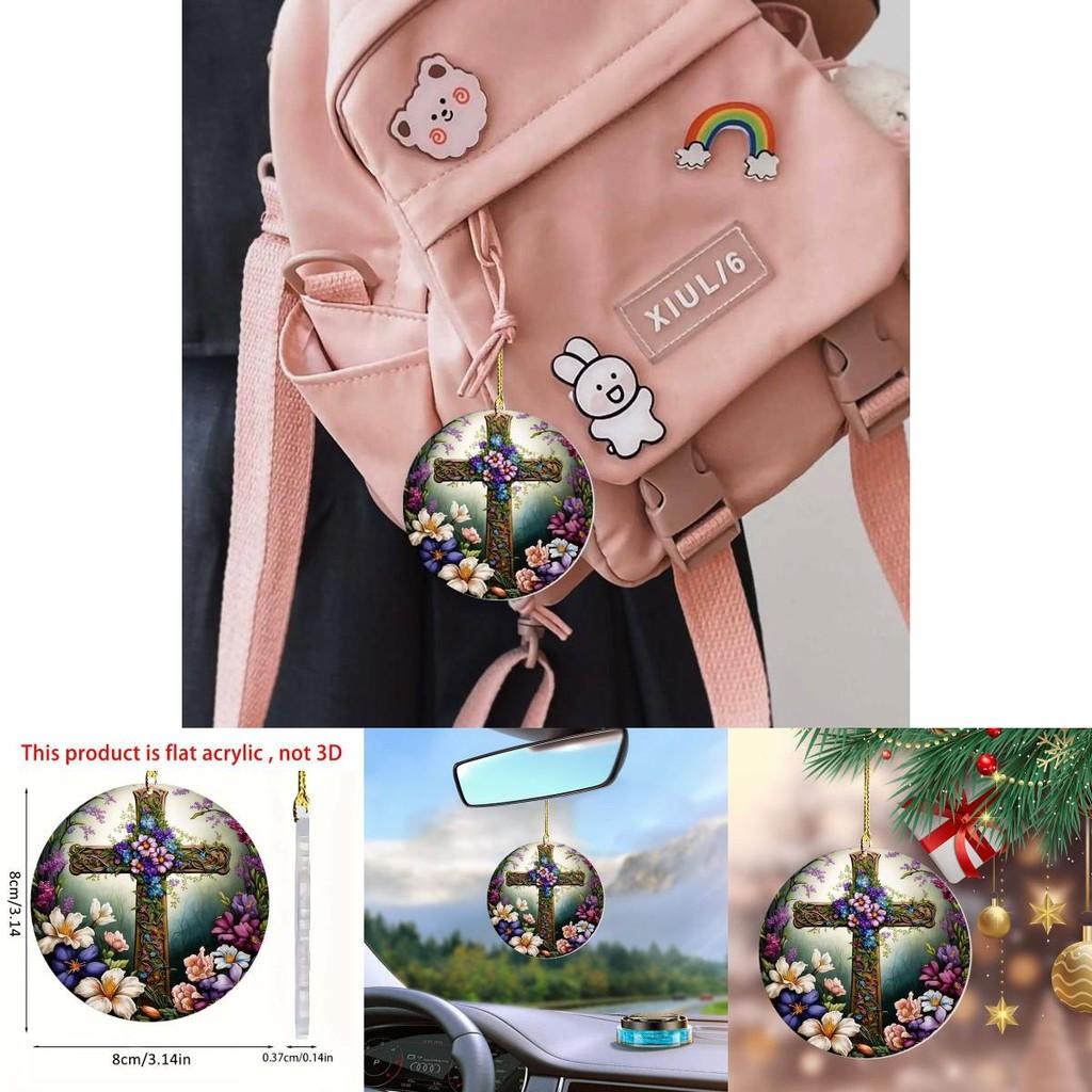 Cartoon Style Delightful Acrylic Christmas Tree Car Hanging Decoration For Flair Unique