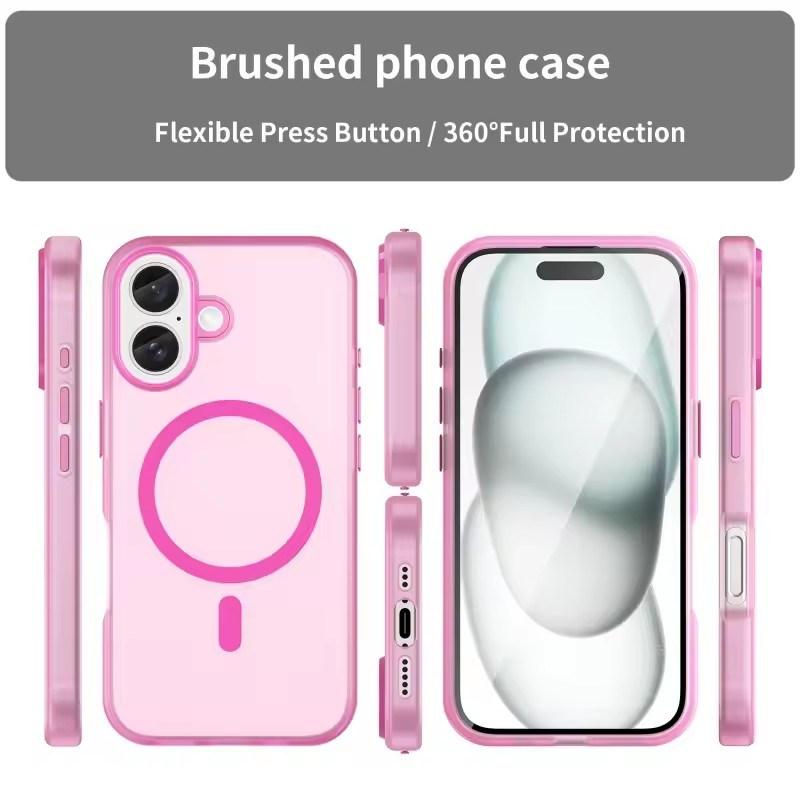 Luxury Magnetic Wireless Charge For Magsafe Case For iPhone17 Air 16E 15 14 13 12 11 Pro Max Plus Shockproof Colour Matte Bumper Cover
