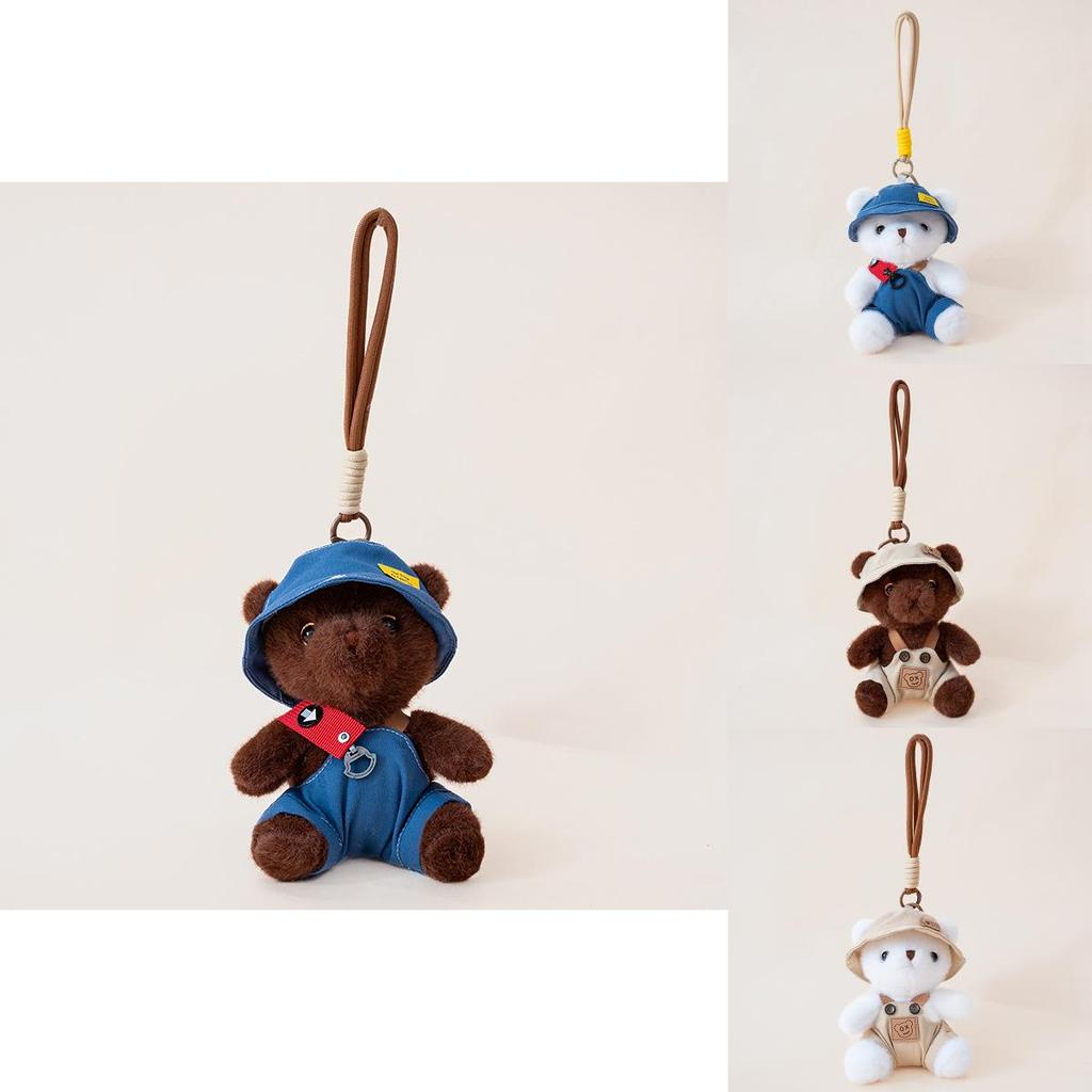 The Bear In Clothes Animal Plush Toy For Kids School Bag Accessory