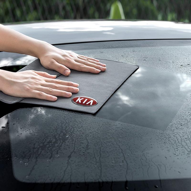 Autowaschhandtuch Mikrofaser Reinigungstuch Lappen Autozubehör für Kia Sauer CUB CEED Cerato Forte K8 K900 Optima Picanto RIO VG Ray EV Venga