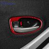 Real Soft Carbon Fiber Sticker For Toyota Yaris 2006 2007 2008 2009 2010 2011 LHD RHD Car Door Handle Frame Accessories