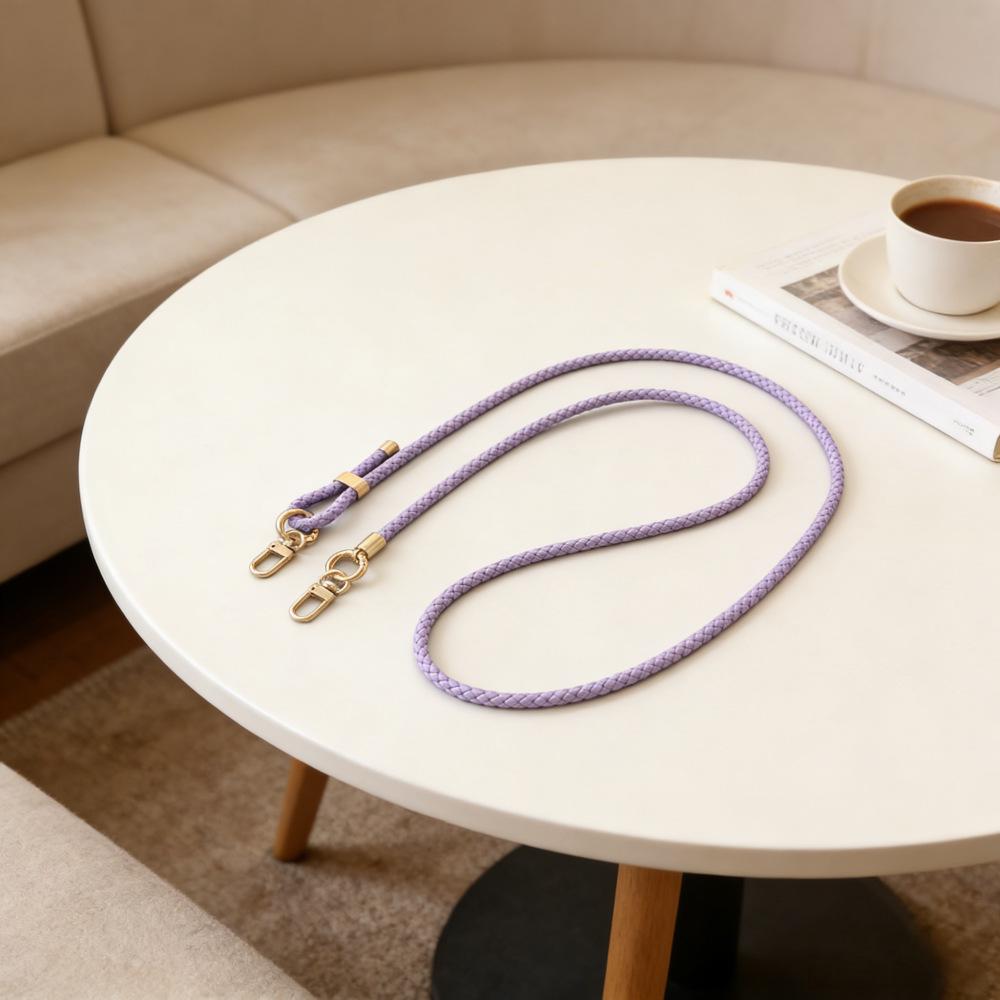 Verstellbarer geflochtener Leder-Umhängegurt & Schlüsselanhänger-Anhänger für Handy-Lanyard