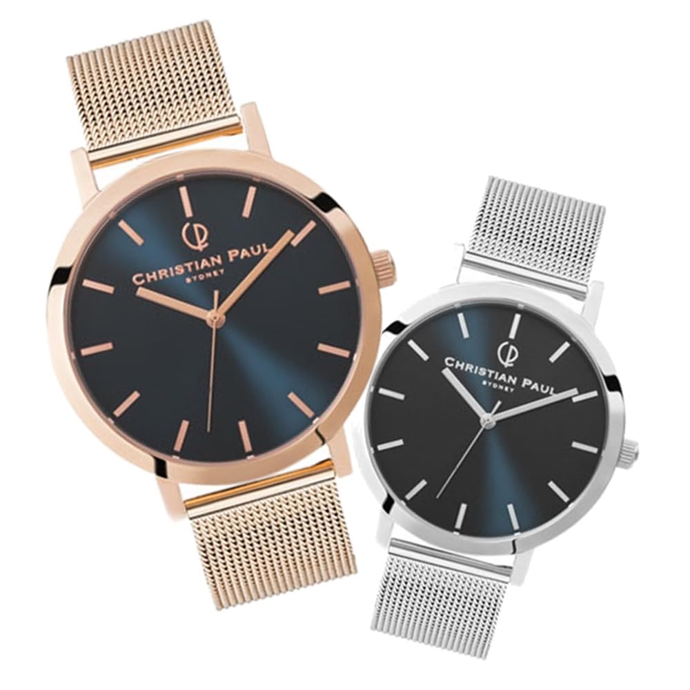 

Пара годинників Коробка для зберігання годинників Japan Limited Sunray Collection Matching Pink Gold Silver Mesh [Christian Paul] Mens Women s U001PGM-UL02SVM []