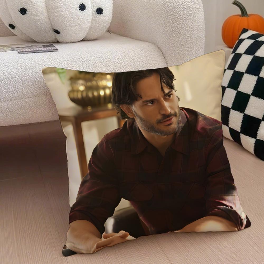 JJoe Manganiello Cushion Cover Throw Pillow Cover Hidden Button Durable Polyester Chair Cushion