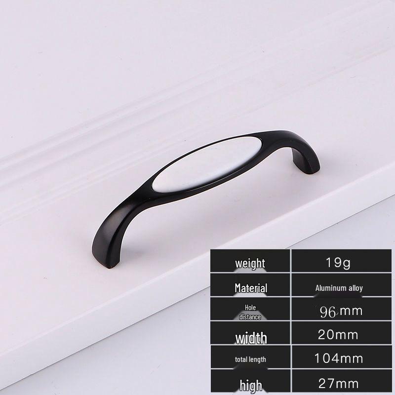 Fuji Black European Style Cabinet & Wardrobe Handle
