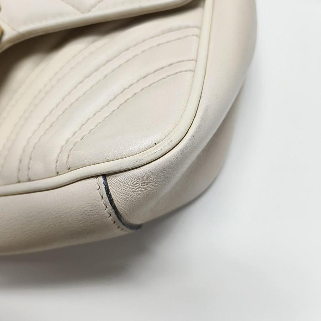 [Pre-Owned] Gucci GG Marmont Matelassé Mini Bag 'White' - Good #PGO5JP