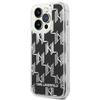 Etui do iPhone 14 Pro Karl Lagerfeld Liquid Glitter Monogram Czarne