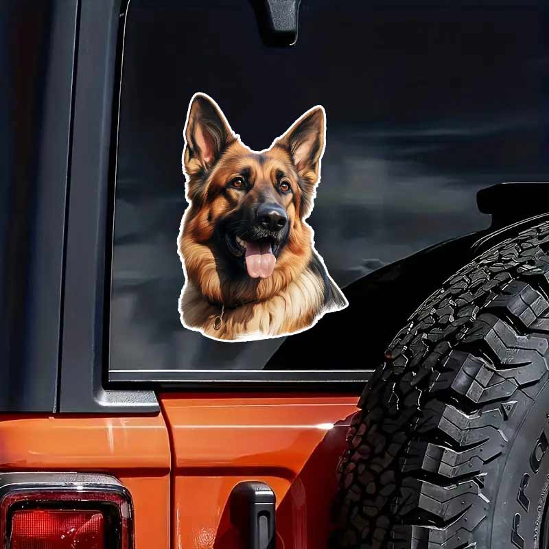 German Shepherd Pet Dog Car Stickers Waterproof Vinyl Decals Auto Body Window Bumper Decor Motorcycle Helmet Stickers TM195