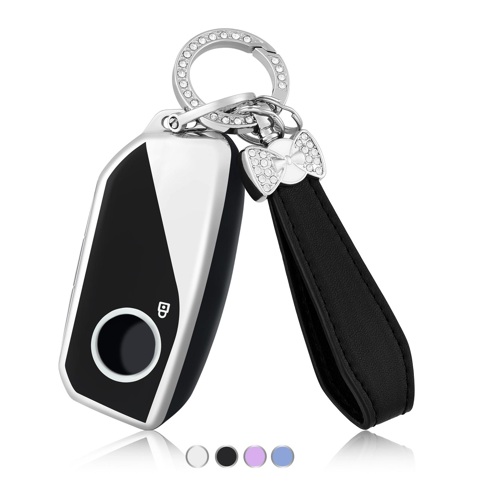 

Car Key Case Cover Shell Fob with Keychain Set For BMW i7 X7 G07 LCI iX I20 X1 U11 7 Series G70 G09 XM U06 G81 M3 Protector Gift